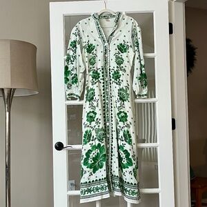 Magaschoni linen maxi dress